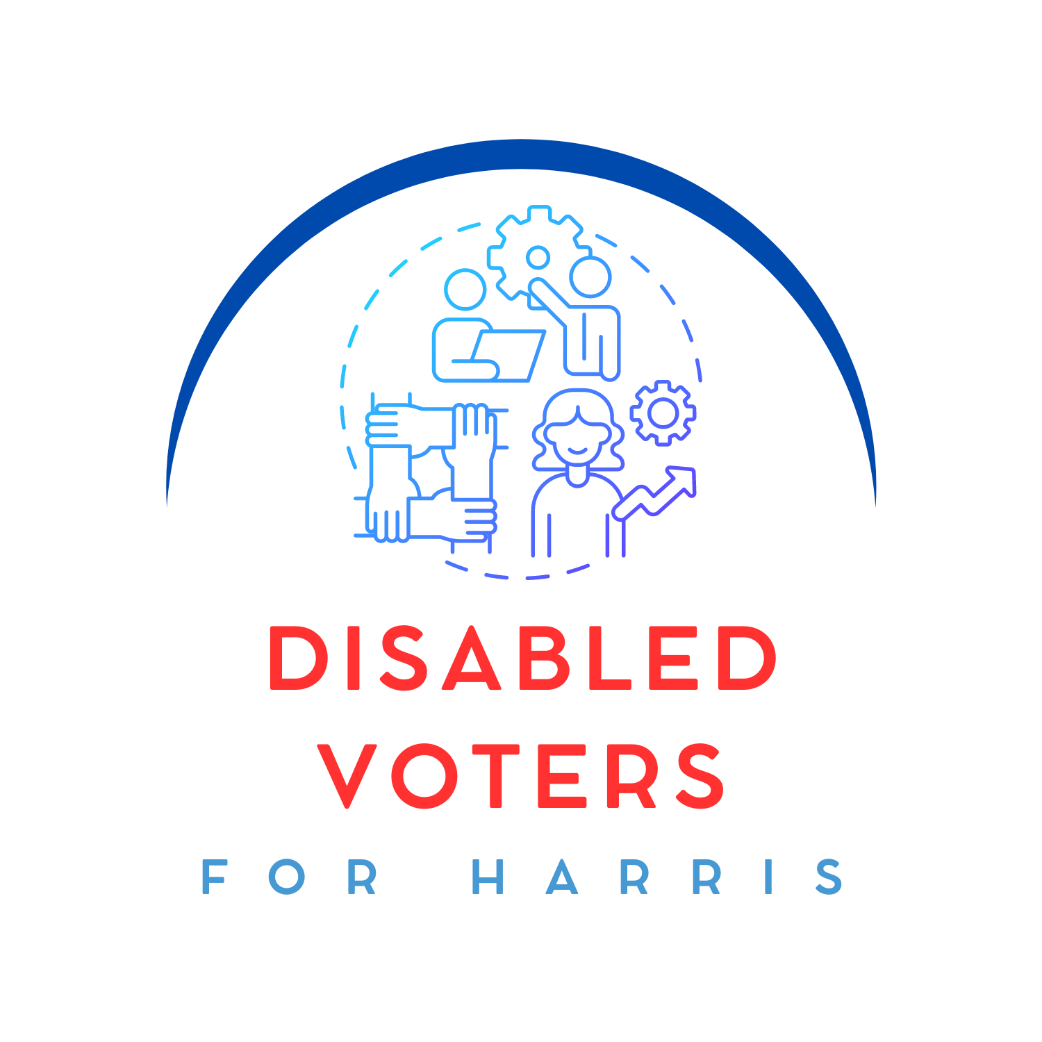 Disabled Voters For Harris Logo